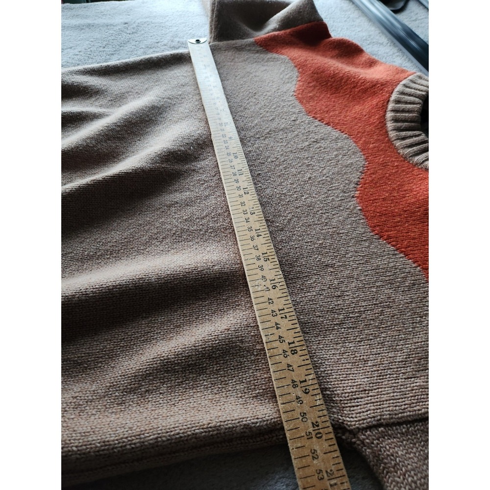 Baum und Pferdgarten Wool Blend Colorblock Sweater XS Brown Orange - Picture 7 of 9